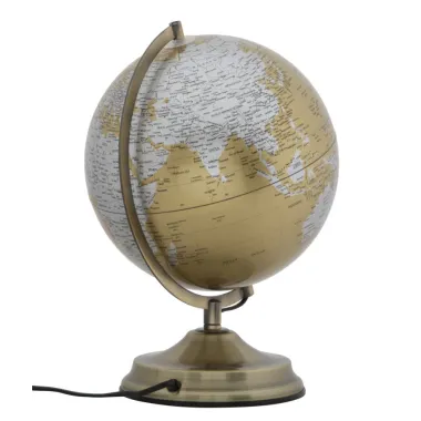 GLOBUS POMARAŃCZOWY Z PODŚWIETLENIEM 25X38 cm